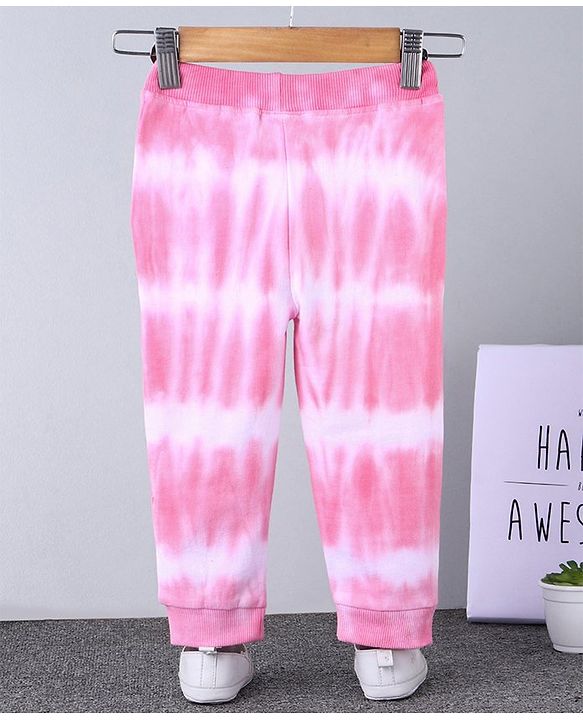 Babyhug Full Length Lounge Pants - Pink