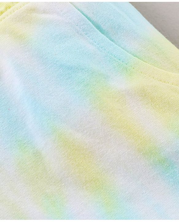 Babyhug Above Knee Length Shorts With Bow - Blue Yellow