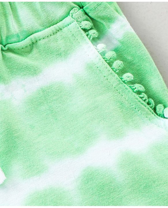 Babyhug Cotton Printed Shorts - Green