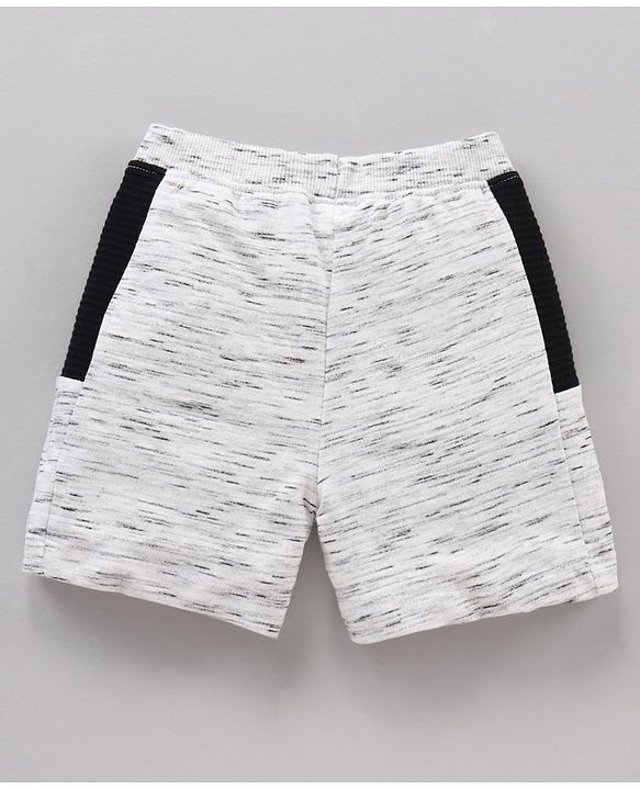 Babyhug Slub Knit Shorts - White