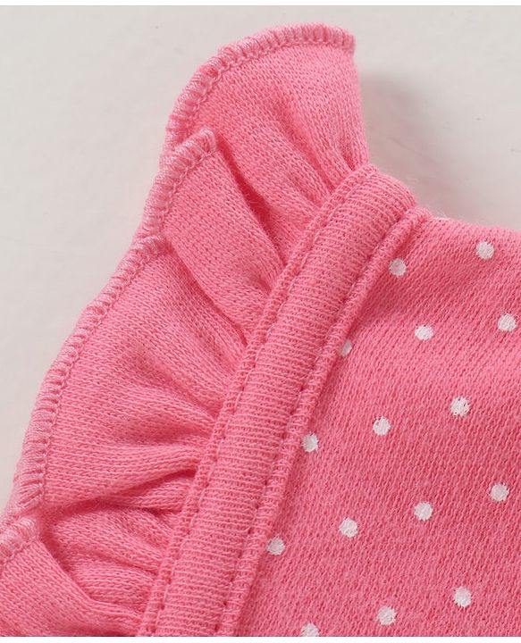 Babyhug 100% Cotton Cap Kitty And Stripes Print Pack of 2 - Pink