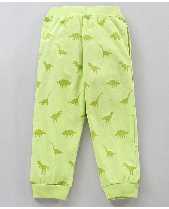 Babyhug Full Length Lounge Pants Dinosaurs Print - Green