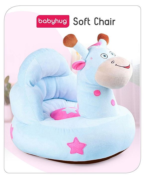 Babyhug Giraffe Shaped Soft Seat - Blue
