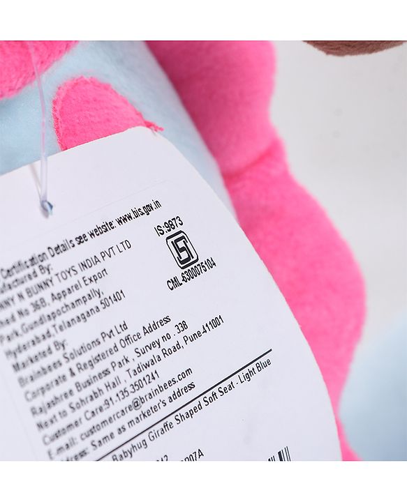 Babyhug Giraffe Shaped Soft Seat - Blue