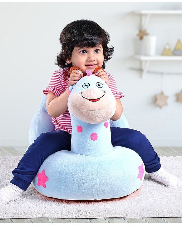 Babyhug Giraffe Shaped Soft Seat - Blue