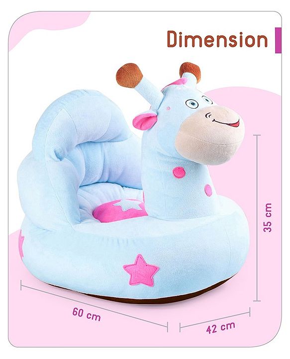 Babyhug Giraffe Shaped Soft Seat - Blue