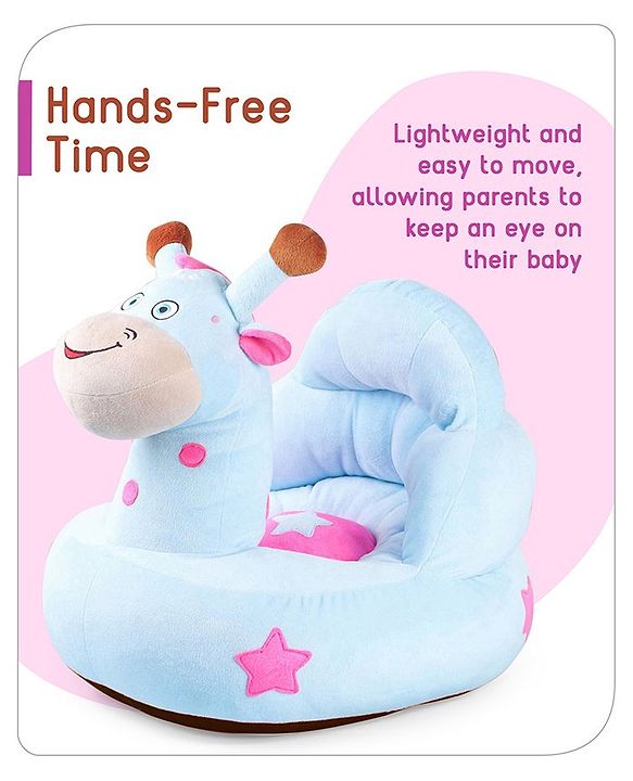 Babyhug Giraffe Shaped Soft Seat - Blue