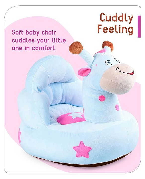Babyhug Giraffe Shaped Soft Seat - Blue