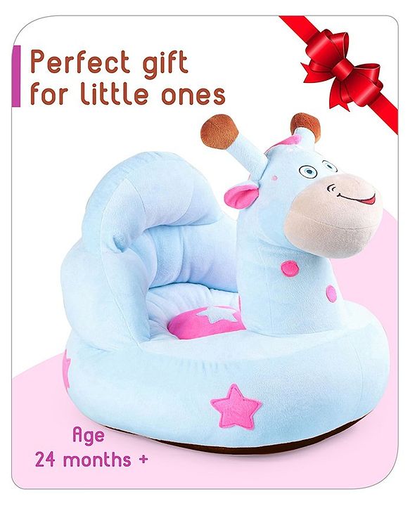 Babyhug Giraffe Shaped Soft Seat - Blue