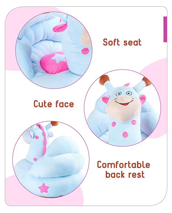 Babyhug Giraffe Shaped Soft Seat - Blue