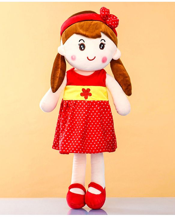 Babyhug Premium Elle Candy Doll | Cuddle and Huggable Soft Toy with Removable and  Washable Dress | Plush Toy Safe and Fun Gift for Kids | BIS Certified | Spark Imaginative Play | Red-Height 65 cm
