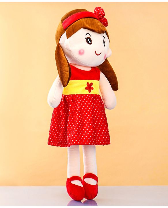 Babyhug Premium Elle Candy Doll | Cuddle and Huggable Soft Toy with Removable and  Washable Dress | Plush Toy Safe and Fun Gift for Kids | BIS Certified | Spark Imaginative Play | Red-Height 65 cm
