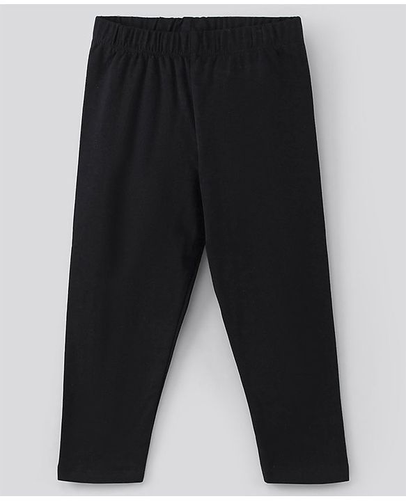 Pine Kids Organic Capri Length Solid Legging Pack of 3 - Black White Brown