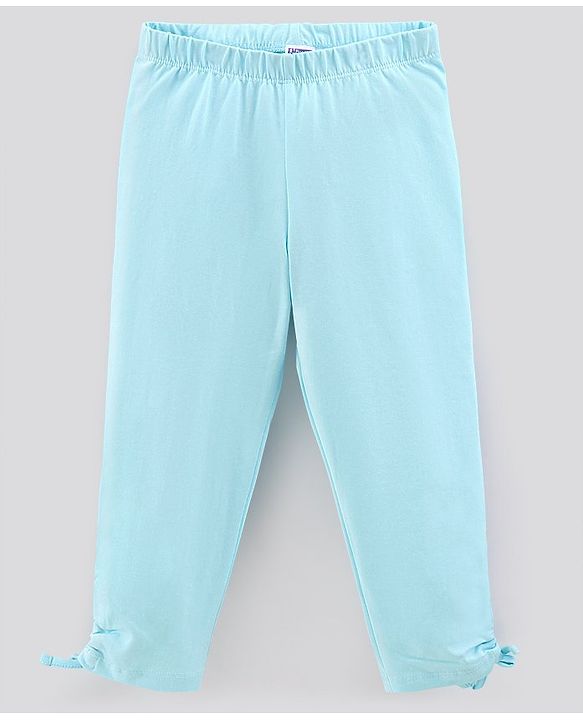 Pine Kids Capri Length Biowashed Solid Leggings Pack Of 2 - Pink Blue