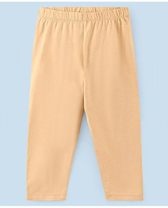 Pine Kids Ankle Length Biowashed Solid Leggings Pack Of 3 - Cream White Black