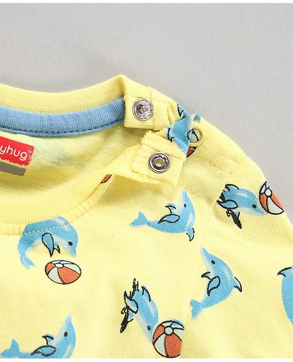 Babyhug Half Slevees T-Shirt With All Over Print Pack of 3 - Multicolour