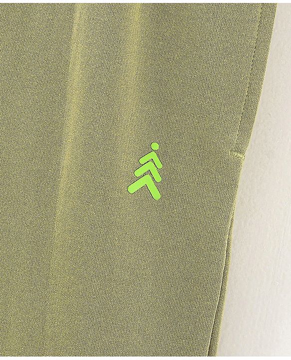 Pine Kids Full Length Biowashed & Solid Trackpants - Olive Green