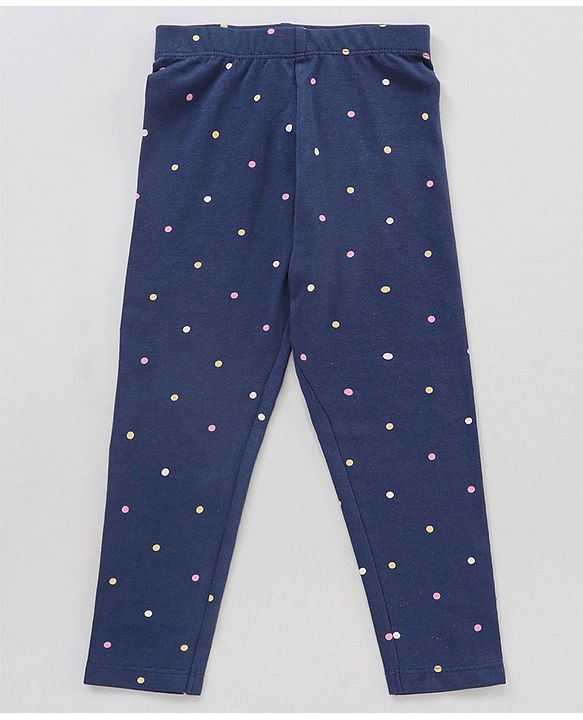 Babyhug Full Length Knitted Leggings Butterfly Print Pack Of 3 - Multicolor