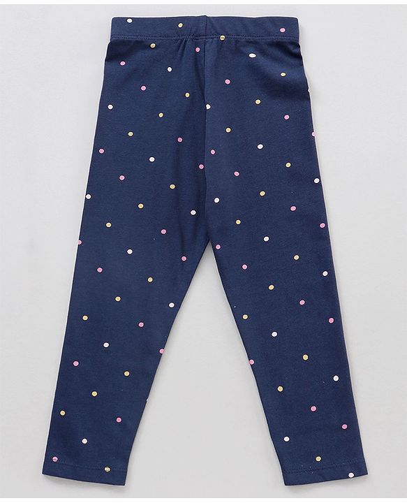 Babyhug Full Length Knitted Leggings Butterfly Print Pack Of 3 - Multicolor