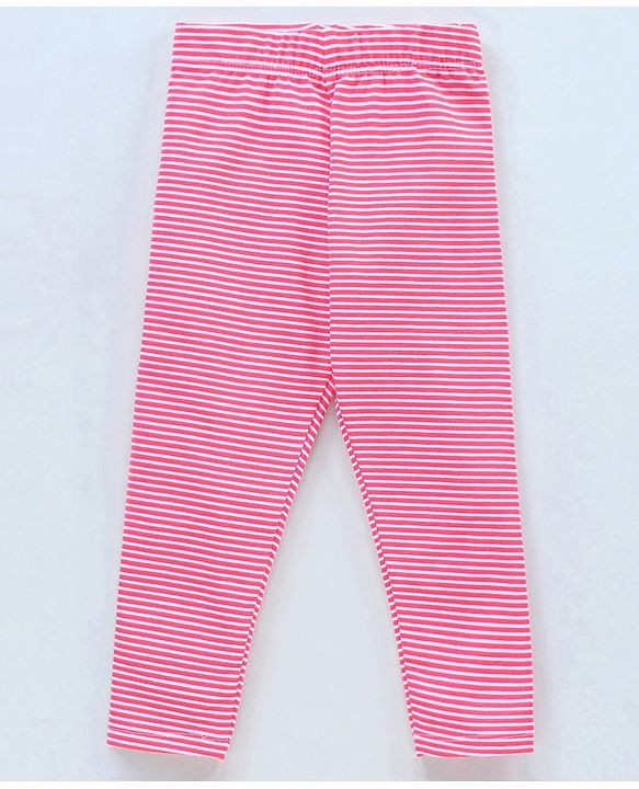 Babyhug Full Length Cotton Leggings Printed and Solid Pack of 3- Multicolor