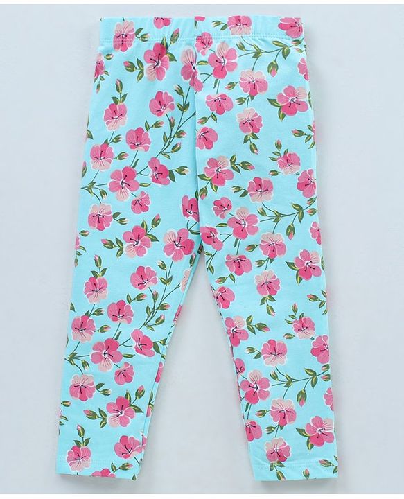 Babyhug Full Length Cotton Leggings Printed and Solid Pack of 3- Multicolor