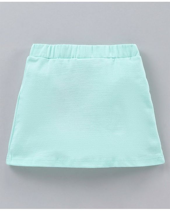 Babyhug Knee Length Skirt Flamingo Print - Blue