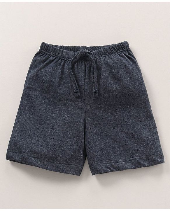 Babyhug Cotton Shorts Solid & Dinosaur Print Pack of 2 - Navy White