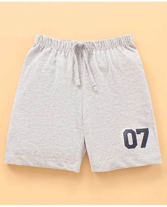 Babyhug Knee Length Shorts Pack of 2 - Blue Grey