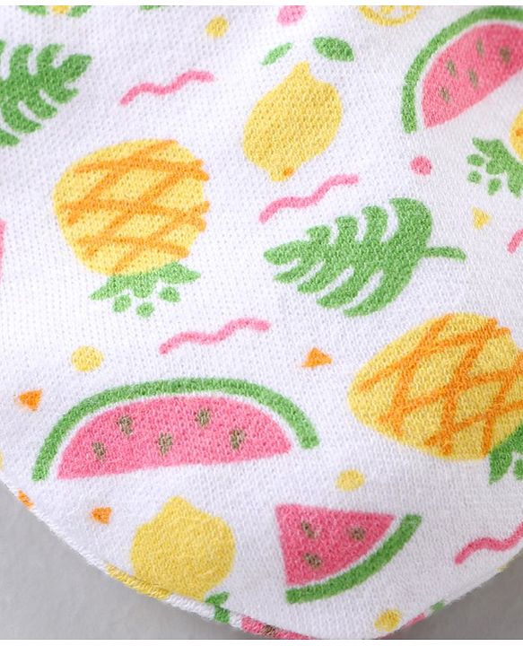Babyhug 100% Cotton Mittens & Booties Set Fruits Print - Yellow