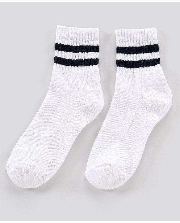 Pine Kids Ankle Length Anti Microbial Washed Socks Stripe Design Pack Of 5 - Red Grey Yellow Black White
