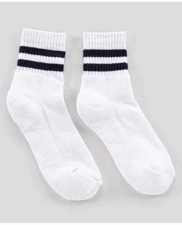 Pine Kids Ankle Length Anti Microbial Washed Socks Stripe Design Pack Of 5 - Red Grey Yellow Black White