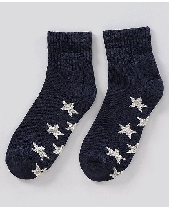 Pine Kids Anti Microbial Washed Socks Star Print Pack Of 3 - Red White Navy