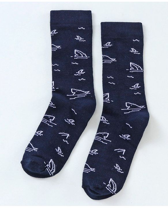 Pine Kids Ankle Length Antimicrobial Socks Set of 3 - Blue