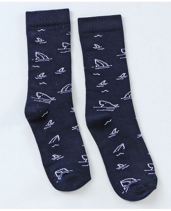 Pine Kids Ankle Length Antimicrobial Socks Set of 3 - Blue