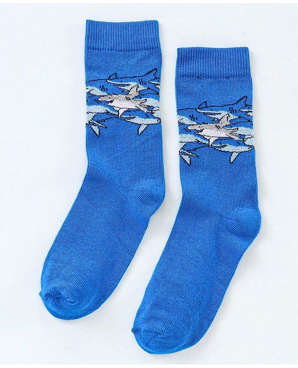 Pine Kids Ankle Length Antimicrobial Socks Set of 3 - Blue