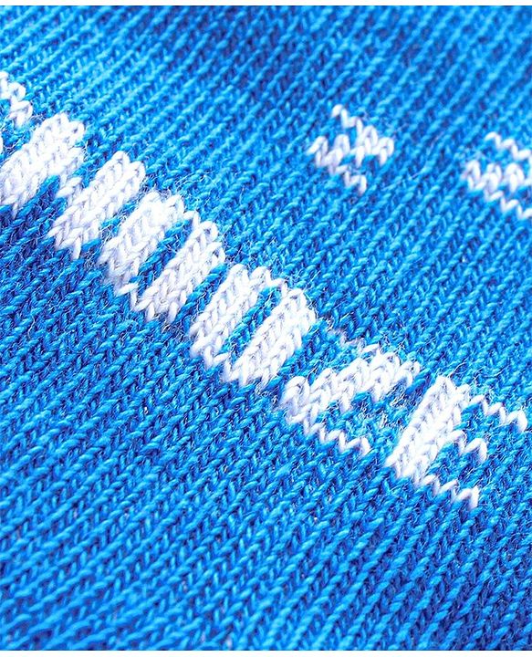 Pine Kids Ankle Length Anti Microbial Washed Socks Text Design Pack Of 7 - Blue Yellow Green Red Black Grey