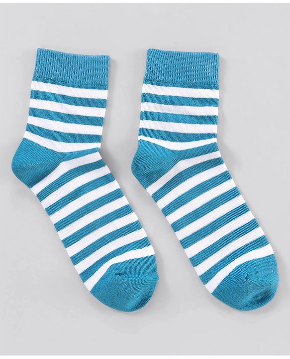 Pine Kids Ankle Length Striped Socks Pack of 5 - Blue