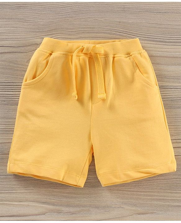 Babyhug Half Sleeves T-shirt With Shorts Animal Print - Yellow and Blue