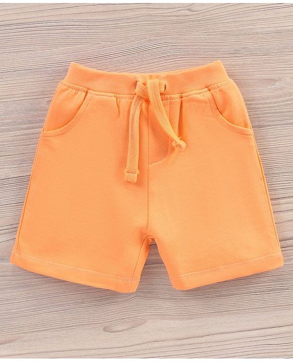 Babyhug Half Sleeves T-Shirt and Knee Length Bottomwear Text Print - Blue Orange