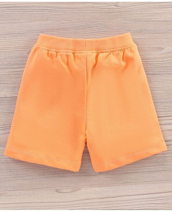 Babyhug Half Sleeves T-Shirt and Knee Length Bottomwear Text Print - Blue Orange