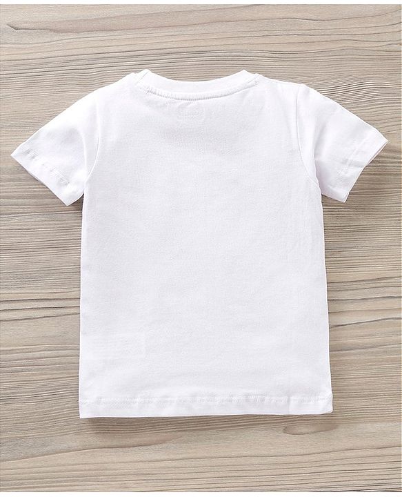 Babyhug Half Sleeves T-Shirt & Shorts Set California Print - White Navy