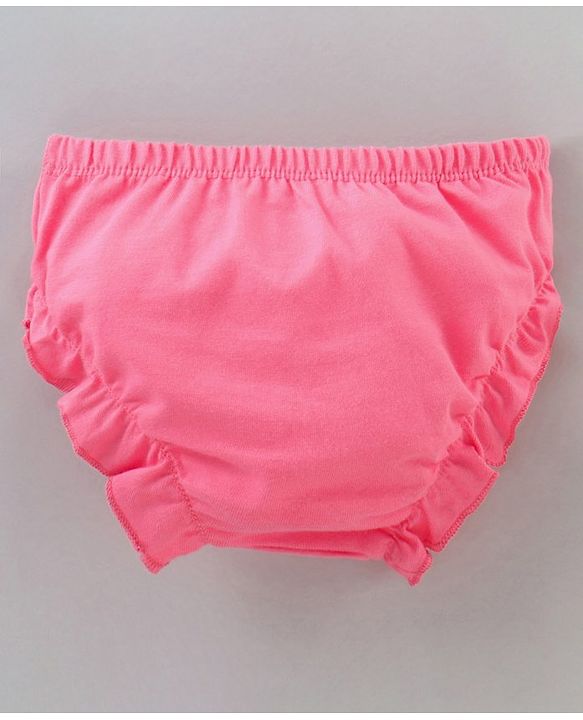 Babyhug Cotton Panties Printed Pack of 3 - Pink Yellow