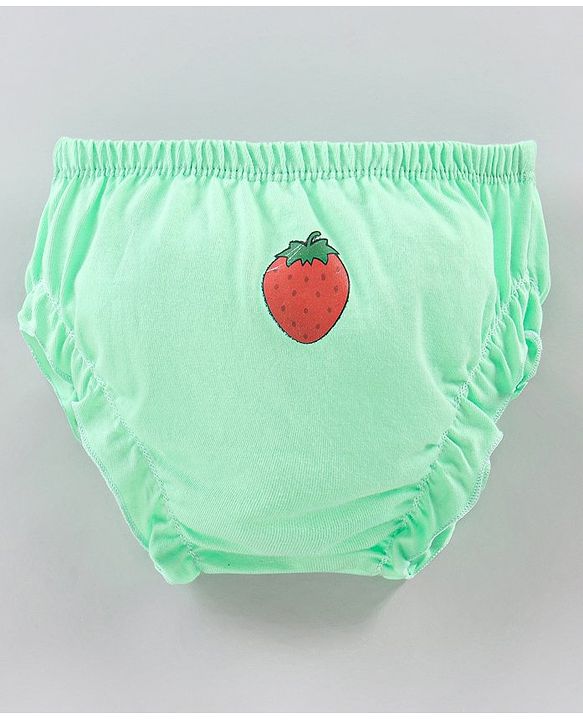 Babyhug Cotton Bloomers Polka Dot & Strawberry Printed Pack of 3 - Red Pink Green
