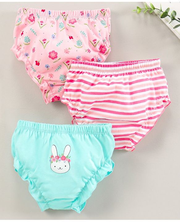 Babyhug Bloomers Pack of 3 - Multicolor