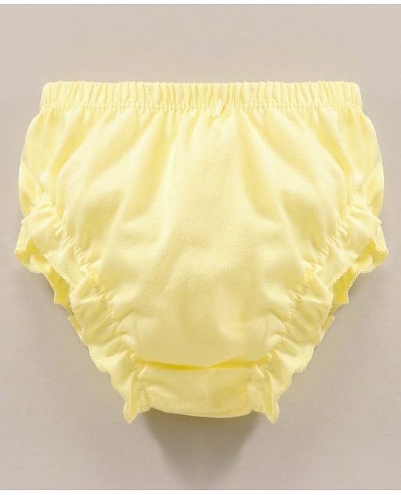 Babyhug Cotton Solid Bloomer Pack Of 3 - Pink Blue & Yellow