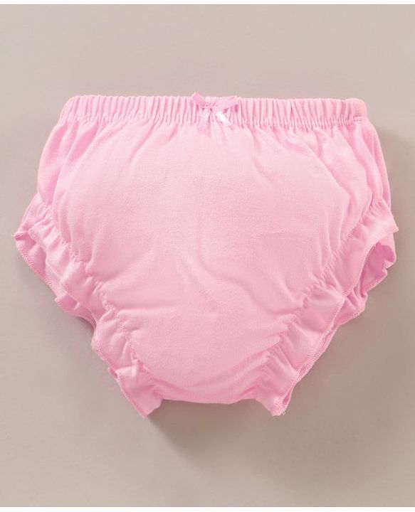 Babyhug Cotton Solid Bloomer Pack Of 3 - Pink Blue & Yellow
