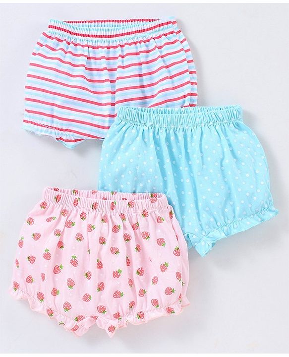 Babyhug Printed Bloomers Pack of 3 - Multicolor