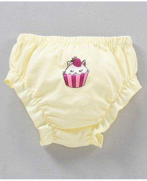 Babyhug Cotton Bloomers Strawberry Printed Pack of 3 - Pink & Yellow