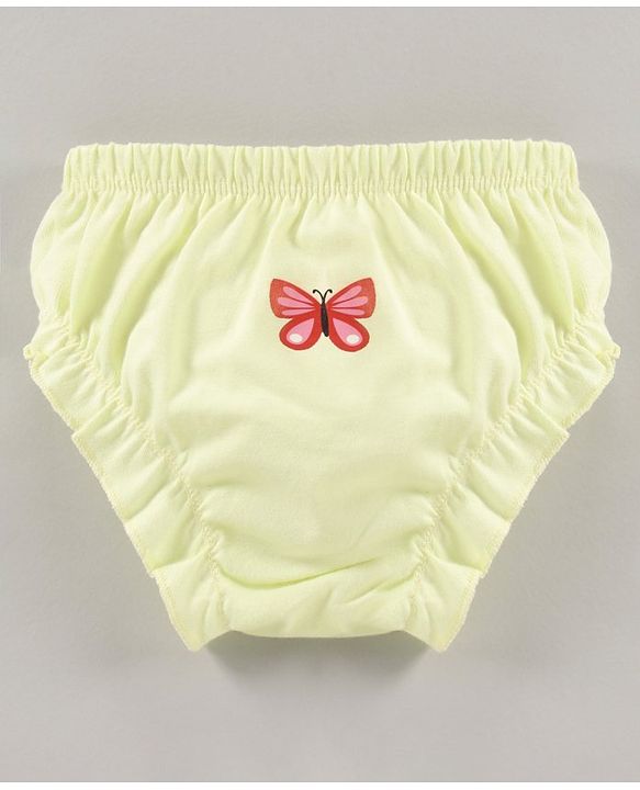 Babyhug Cotton Panties Butterfly Printed & Striped Pack Of 3 - Multicolour