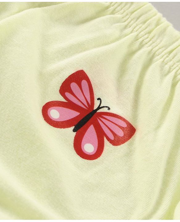 Babyhug Cotton Panties Butterfly Printed & Striped Pack Of 3 - Multicolour